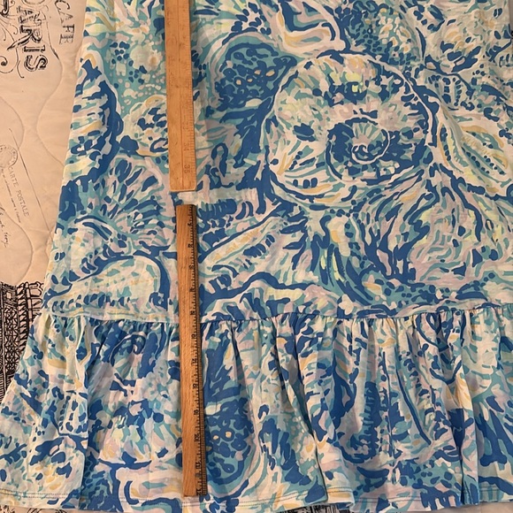 NWOT LILLY PULITZER knit dress XL colorful w/ruffle bottom & sleeves $129 - Picture 9 of 11